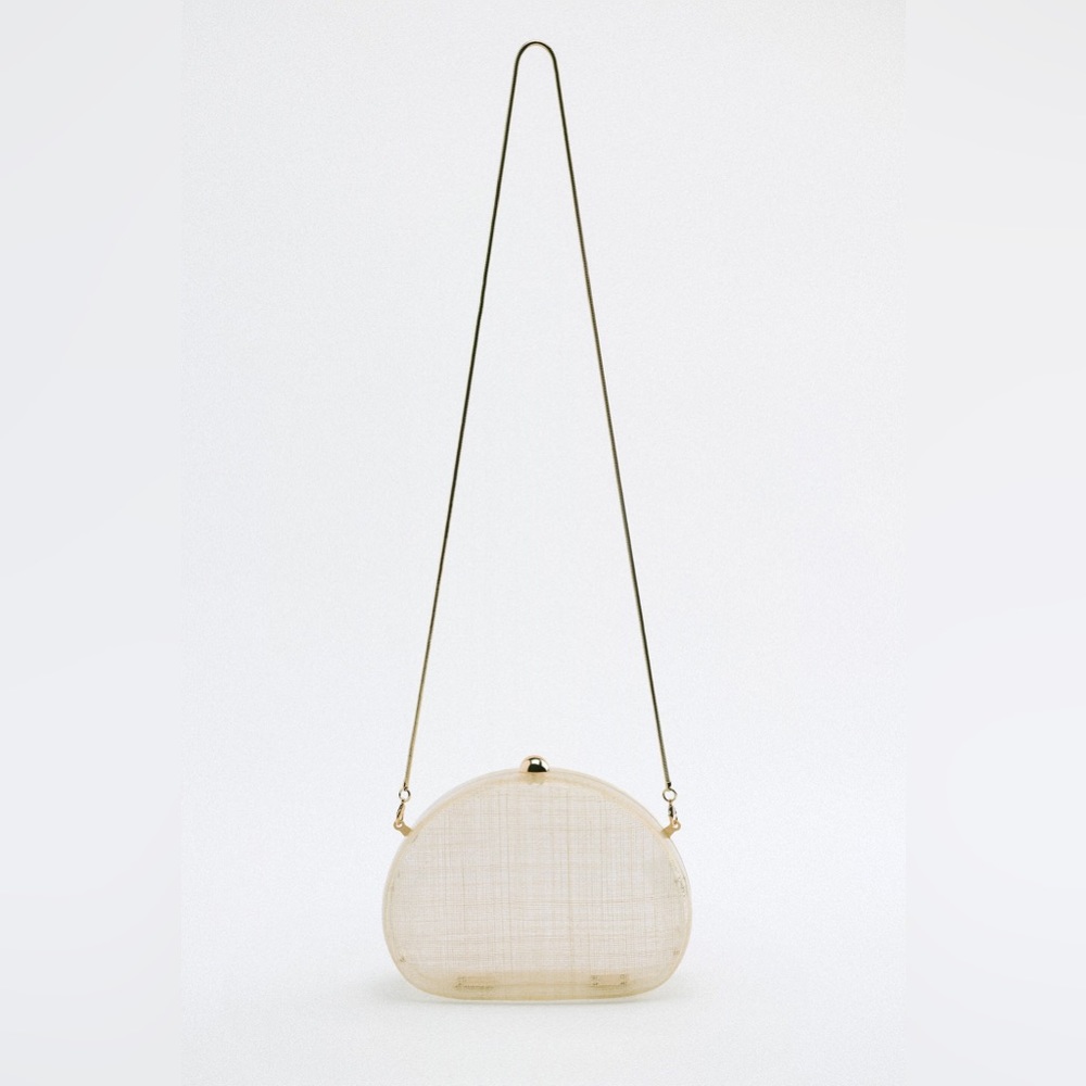 Zara Cream Mini Crossbody Bag with Gold Hardware - Picture 3 of 6
